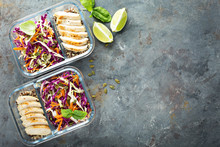Healthy Meal Prep Containers With Quinoa And Chicken