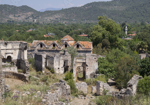 Plakat Ruiny greckiej wioski w Anatolii