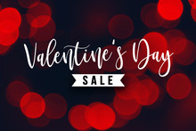Valentine's Day Sale Holiday Text Over Red Duotone Background