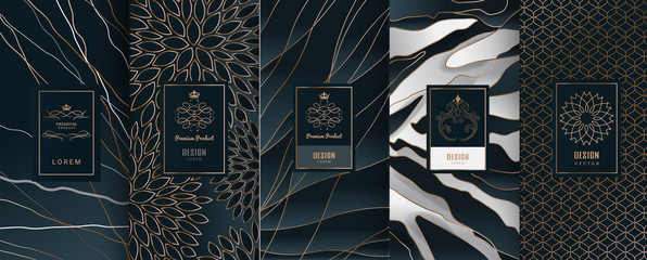 collection of design elements,labels,icon,frames, for packaging,design of luxury products.made with 