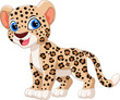 © irwanjos - Cute leopard cartoon sitting isolated on white background