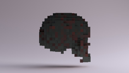 Old Brass pixelated skull