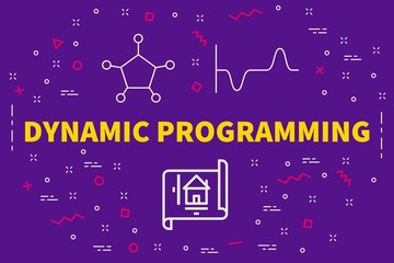 Conceptual business illustration with the words dynamic programming