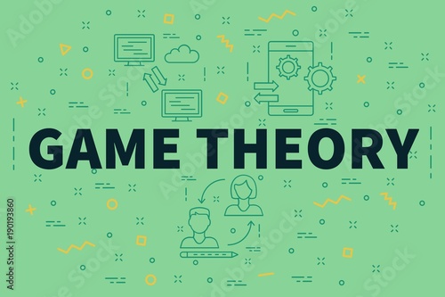 Fotografía Conceptual business illustration with the words game theory