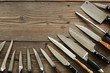 various kitchen knives