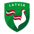 Петух, флаг Латвии, Эмблема на зеленом щите, иллюстрация