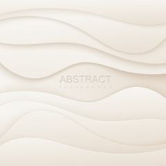 Poster - Abstract white background with paper cutout layers