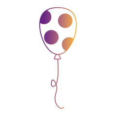 Poster - balloon air dotted party decorative vector illustration design