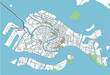 Colorful Venice vector city map