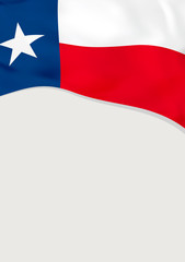 Wall Mural - Leaflet design with flag of Texas, US. Vector template.