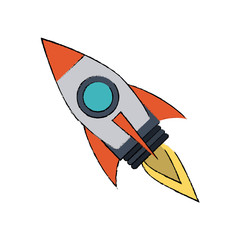 Wall Mural - Rocket spaceship symbol