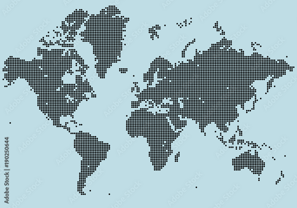 Dotted world map