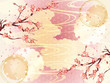 桜と金の和柄の背景素材