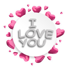 Wall Mural - background from hearts. st. valentine's day.