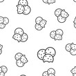 Cookie seamless pattern background. Business concept vector illustration. Chip biscuit dessert food symbol pattern.