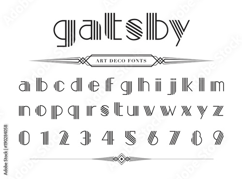 Vector Of Gatsby Font And Number Buy This Stock Vector And Explore Similar Vectors At Adobe Stock Adobe Stock
