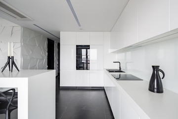 High gloss white kitchen