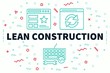 © OpturaDesign - Conceptual business illustration with the words lean construction