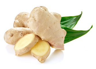 Wall Mural - Ginger Isolated on a white