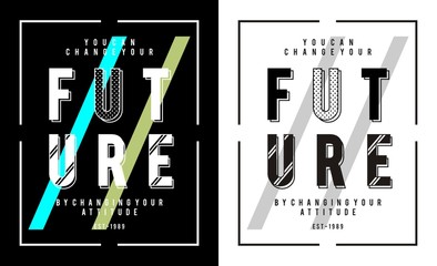 Wall Mural - design vector typography future