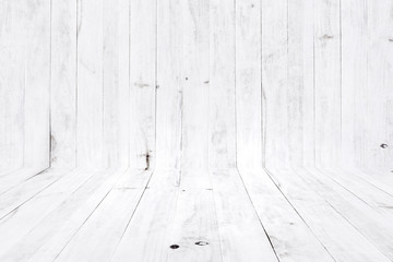 Wall Mural - white wood texture and background
