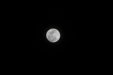 white full moon against night sky