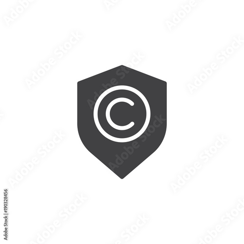Shield With Copyright Sign Icon Vector Filled Flat Sign Solid Pictogram Isolated On White Copyright Protection Symbol Logo Illustration Buy This Stock Vector And Explore Similar Vectors At Adobe Stock