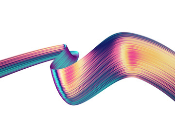 Wall Mural - 3d render abstract background. colorful twisted shapes in motion. computer generated digital art for