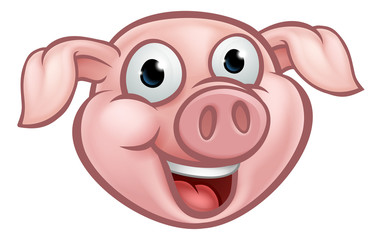 Canvas Print - Pig Cartoon Character