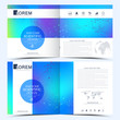 © BAIVECTOR - Modern vector template for square brochure, leaflet, flyer, cover, catalog, magazine, annual report. Business, science and technology design book layout. Graphic background molecule and communication.