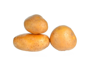 Potato on white background