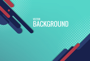 Fototapete - abstract flat geometric and halftone design background vector