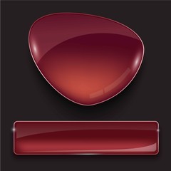 Wall Mural - vector illustration of realistic glass banners set.