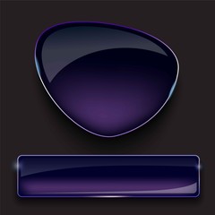 Wall Mural - vector illustration of realistic glass banners set.