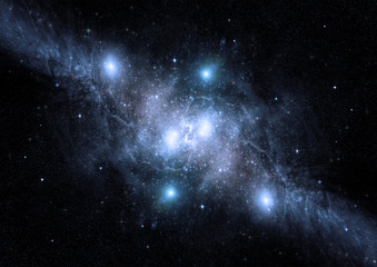 galaxy in a free space