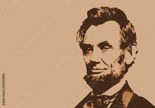 Lincoln - président des États Unis - portrait - personnage historique - personna Poster Mural XXL