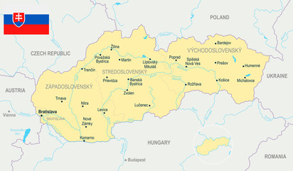  Slovakia Map - Detailed Vector Illustration