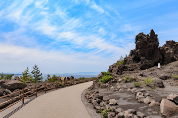 Wall Mural - 有村溶岩展望所 遊歩道 -桜島 大正溶岩原に作られた360度広がる眺望の展望所-