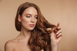 © Drobot Dean - Beauty portrait of pretty ginger woman with long hair