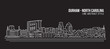 Cityscape Building Line art Vector Illustration design - durham city (north carolina)