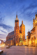 St Mary s Church at Main Market Square in Cracow, Poland