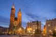 St Mary s Church at Main Market Square in Cracow, Poland