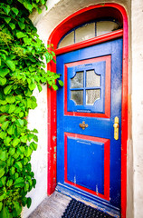 Canvas Print - old wooden door