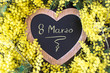 La mimosa è il fiore simbolo dell'8 marzo: giornata internazionale della donna, o festa della donna.