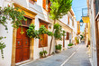 Beautiful street in Rethymno, Crete, Greece.