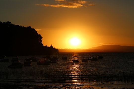 sunset en pucon