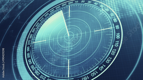Cuadros en Lienzo Sonar Screen For Submarines And Ships