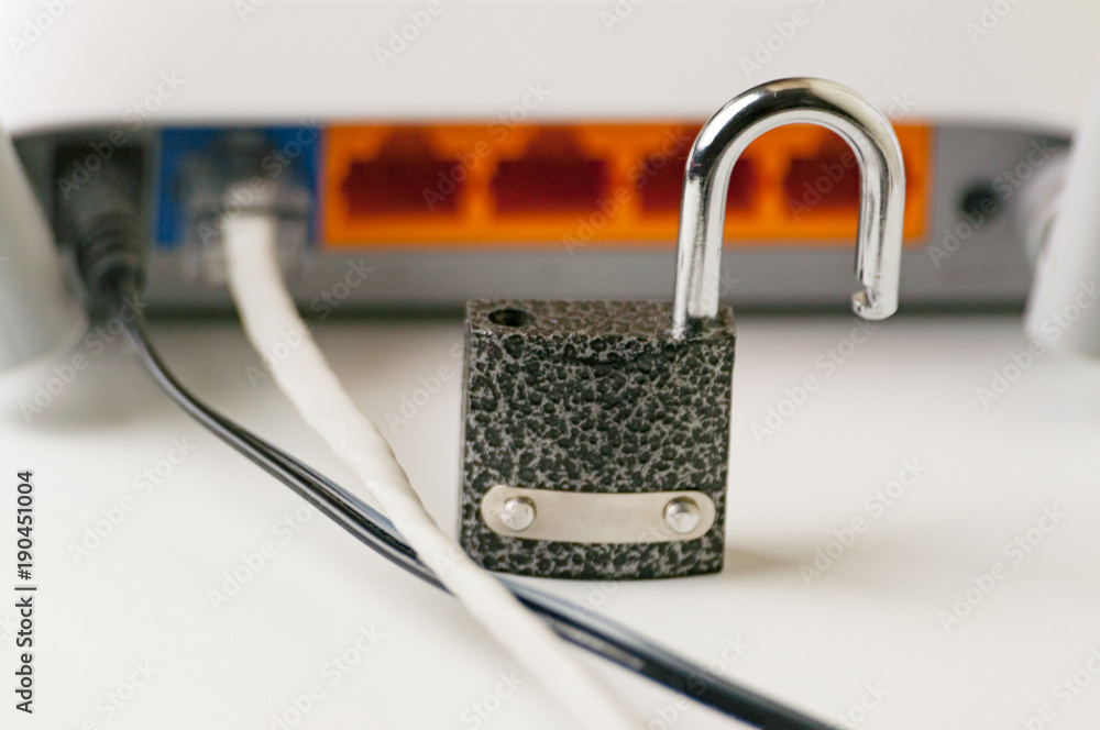 Connection Come Lock Lock unlock security .Protecting the Internet connection through a wi ...