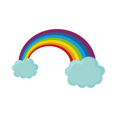 Sticker - rainbow vector illustration