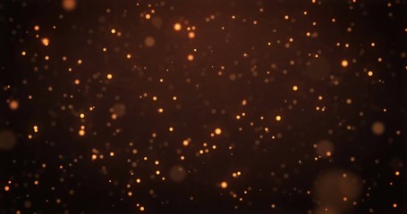 Wall Mural - moving orange particles background